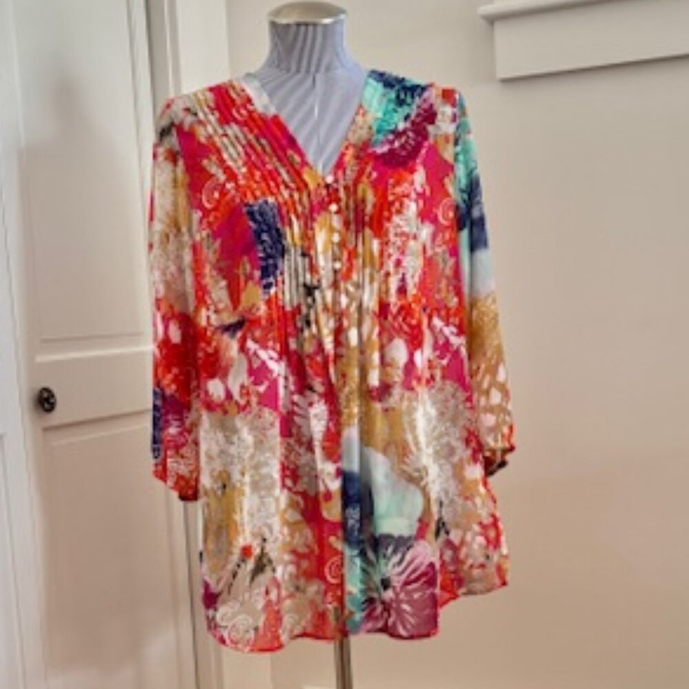 Tribal Floral Tunic Size 10